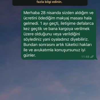 Dekorevimob Instagram'dan Sipariş Verdiğim Makyaj Masası 1 Aydır Gelmedi!