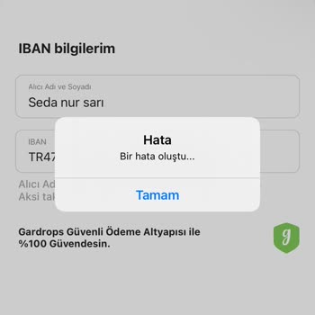Gardrops'tan Paramı Alamıyorum