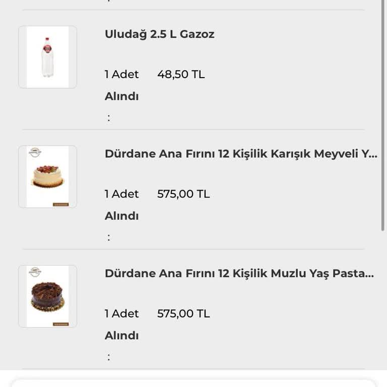 Özdilek AVM Aldığımız Pasta Bozuk Çıktı Ekşimişti