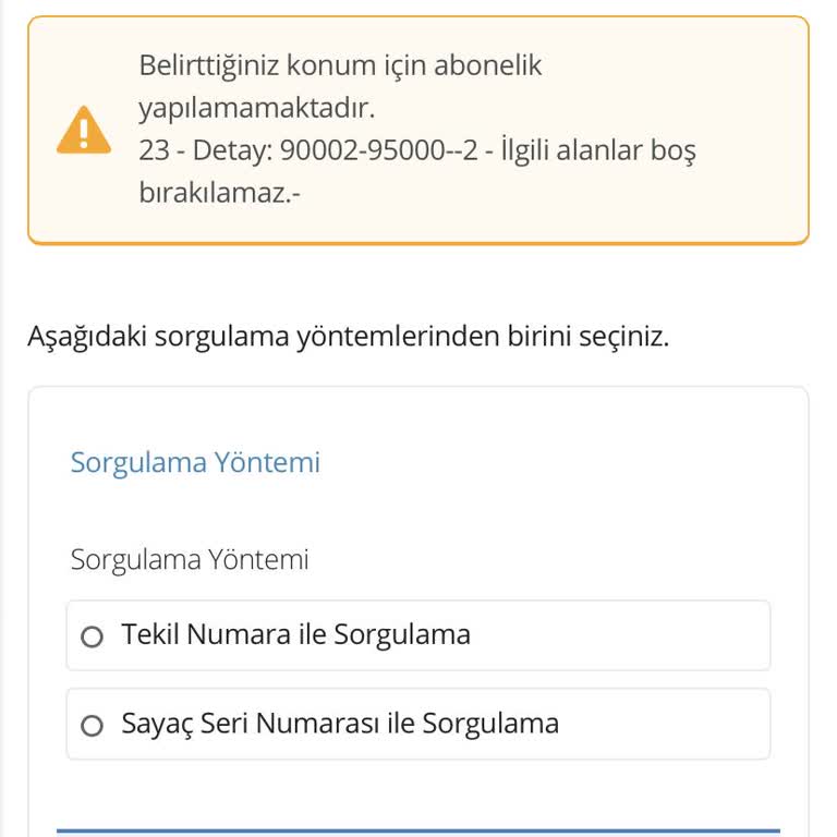 CK Boğaziçi Elektrik Belirttiğiniz Konum İçin Abonelik Yapılamamaktadır