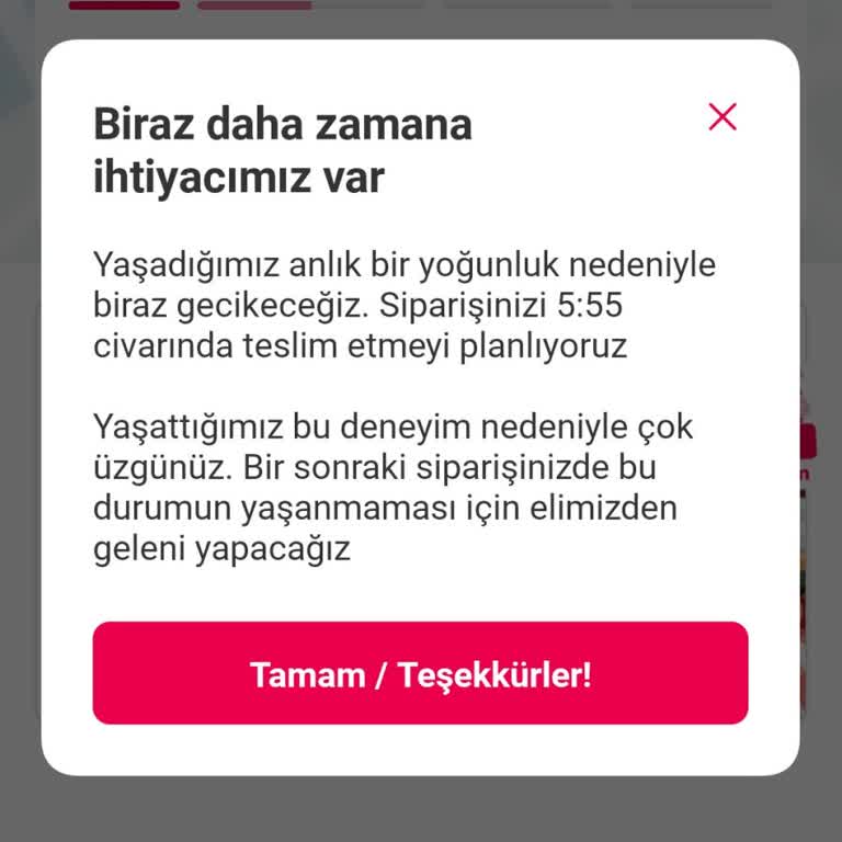 Yemeksepeti Canlı Yardım Butonu