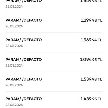 Param / / DeFacto Gece Haberim Olmadan Para Çekimi Hk
