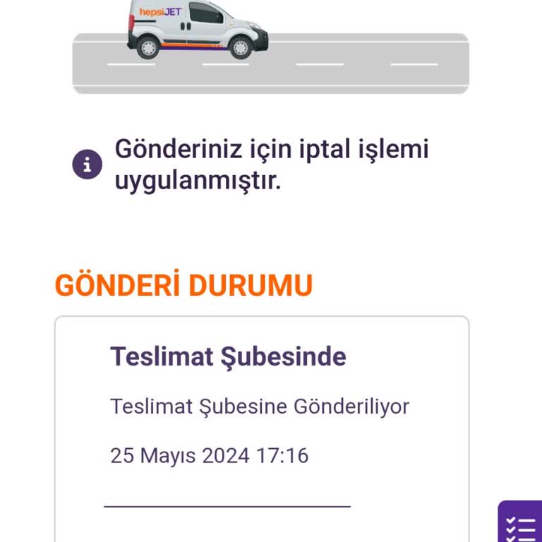 Hepsijet Haber Vermeden Kargo İptali