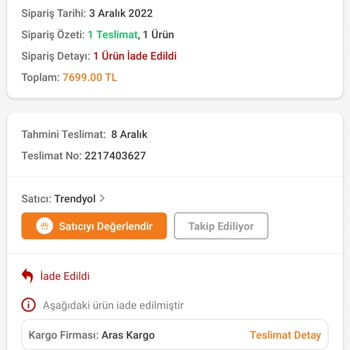Trendyol Garantiye Gönderilen Ürün Yapılmaması