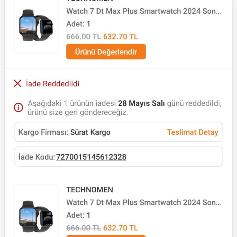 Trendyol İademi Gerçekleştirmiyor. Acil Dönüş Bekliyorum.