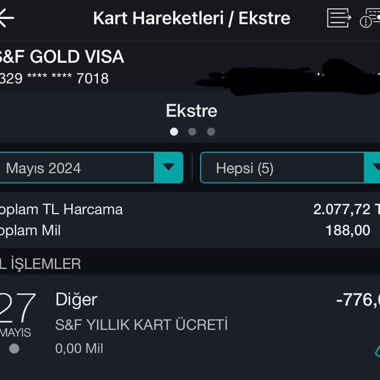 Garanti Bankası Kart Aidatı Hk.