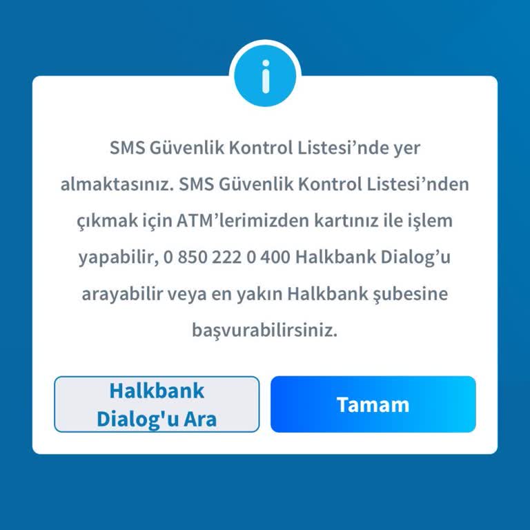 Halkbank SMS Sorunları Çözümsüz