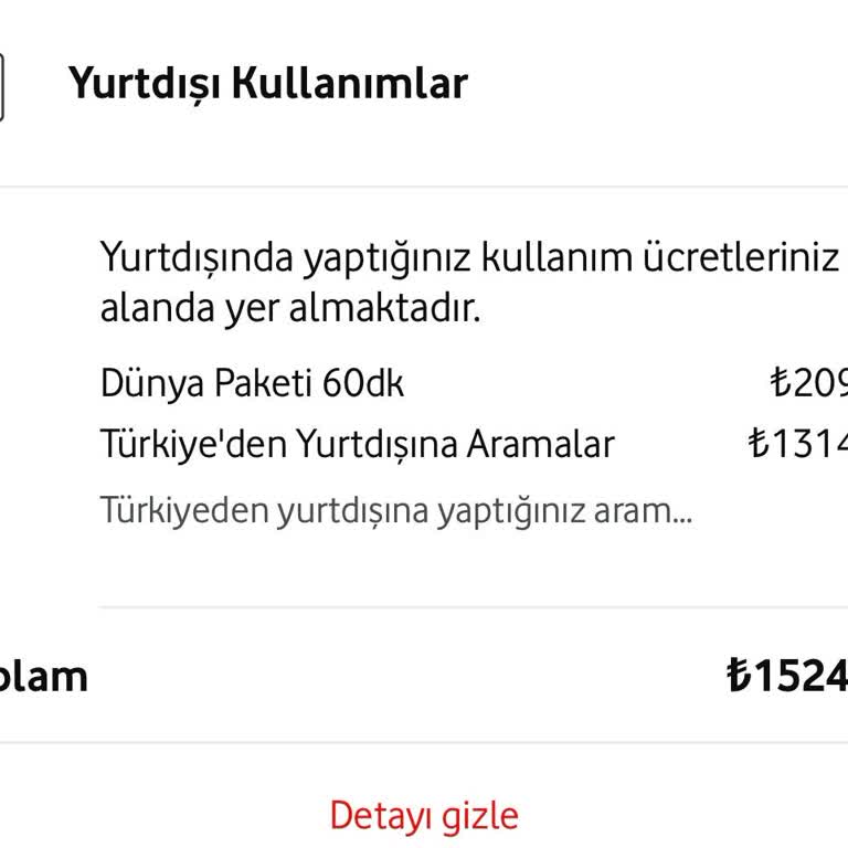 Vodafone'un Faturama Ekstra Ücret Yansıtması