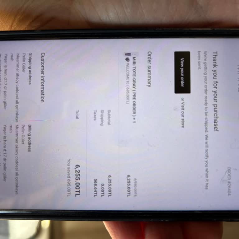 Manc Gelmeyen Sipariş Mevcut
