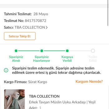 Trendyol'dan Aldığım Ürün Adresime Teslim Edilmedi Mağdur Oldum Üzgün