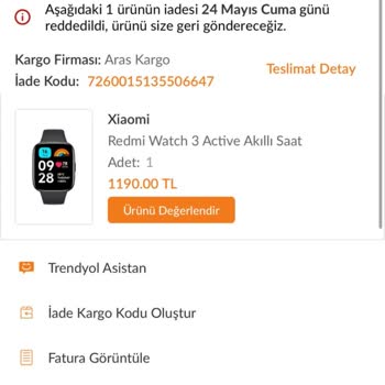 Trendyol Zela Teknoloji Ürün İadesini Kabul Etmedi
