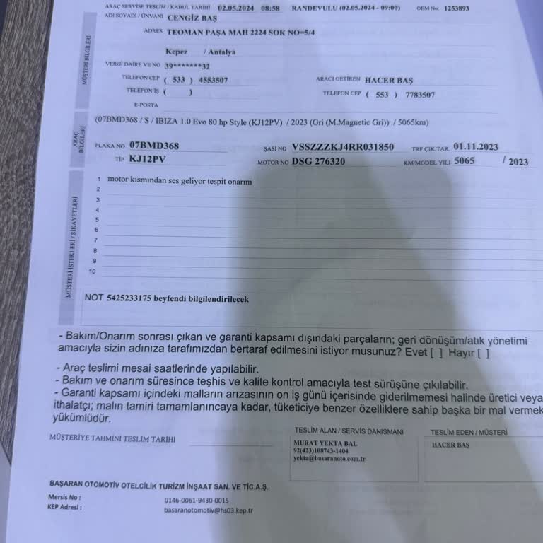 6 Ay Önce Aldığım Seat Marka Aracımın Arızasının Çözülmeyip Mağduriyet