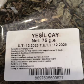 Kanaat Baharat Yeşil Çay Paketinin İçinden Çıkan Yabancı Madde