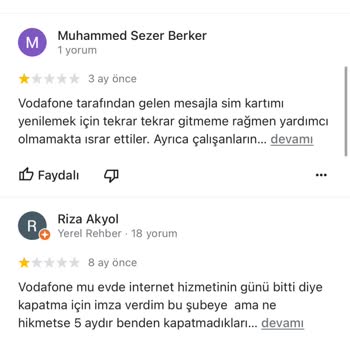 Vodafone Keçiören Giresun Cad Mağaza Bitmeyen Yalanlar