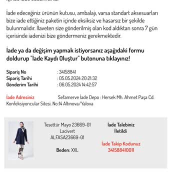 Sefamerve Ücret İadesi İstiyorum