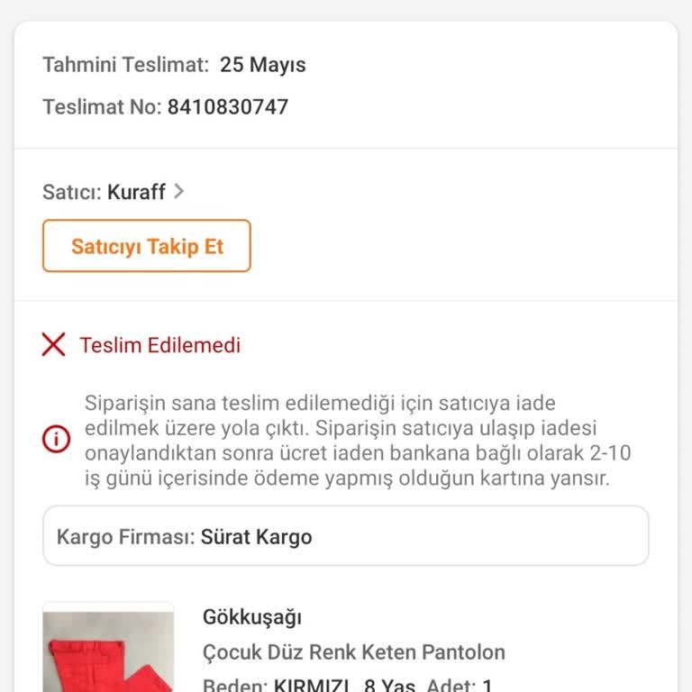 Trendyol Ve Sürat Kargo'nun Yaşatmış Olduğu Mağduriyet