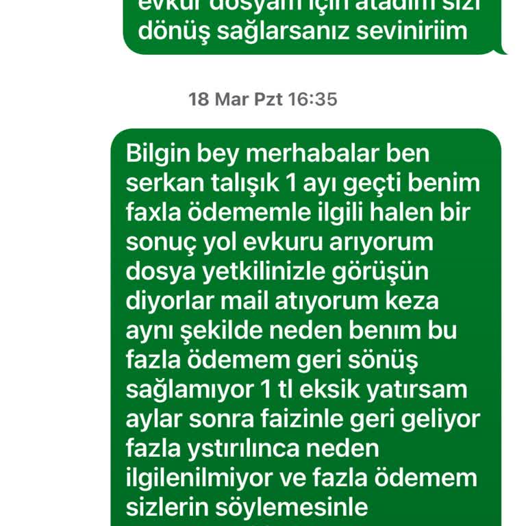 Evkur Fazla Yatan Paramı İade Etmesi