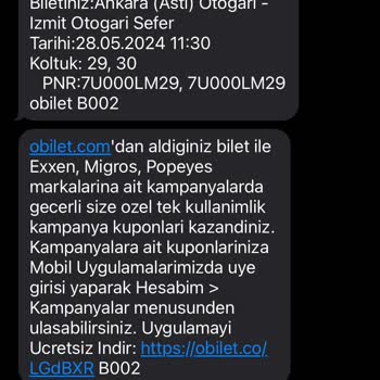 Obilet Adlı Firmanın Sorumsuzluğu
