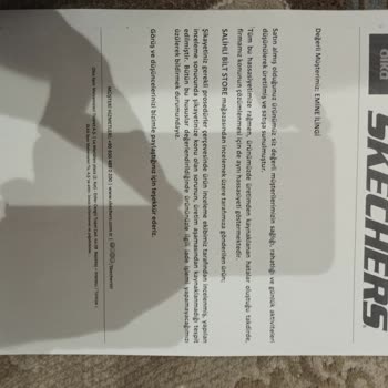 Skechers Ayakkabı Hatalı Ürün