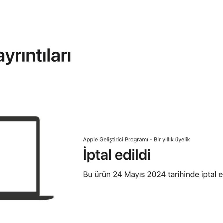 Apple Developer Hesabı Satın Alma Sorunu
