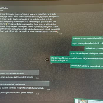 Gaus Online İade Süreci