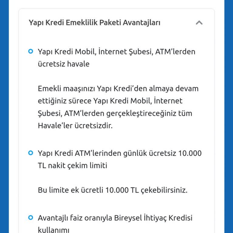 Yapı Kredi Bankası Emekli EFT Ücreti