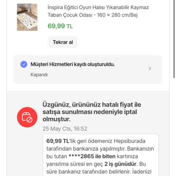 Hepsiburada Siparişi İptal Ediyor! Müşteriye Önem Vermiyor!