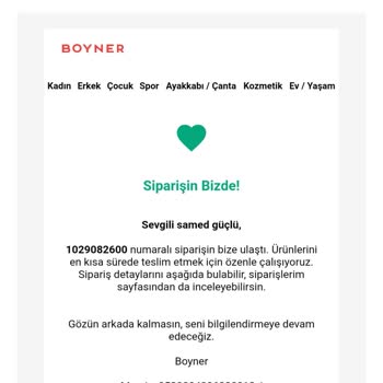 Aldığım Ürünü Göndermeyen Boyner.
