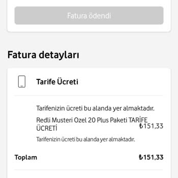 Vodafone Fahiş Tarife Zammı