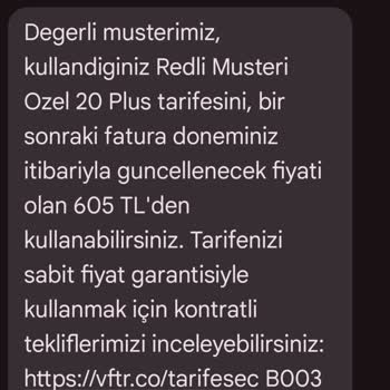 Vodafone Fahiş Tarife Zammı