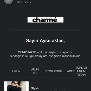 Charme Butik Ne Ürün Teslimi Yapıyor Ne De Para İadesi
