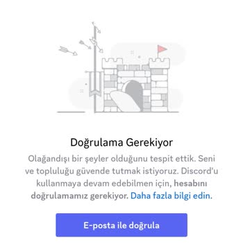 Discord E Posta Telefon Doğrulama Hatası