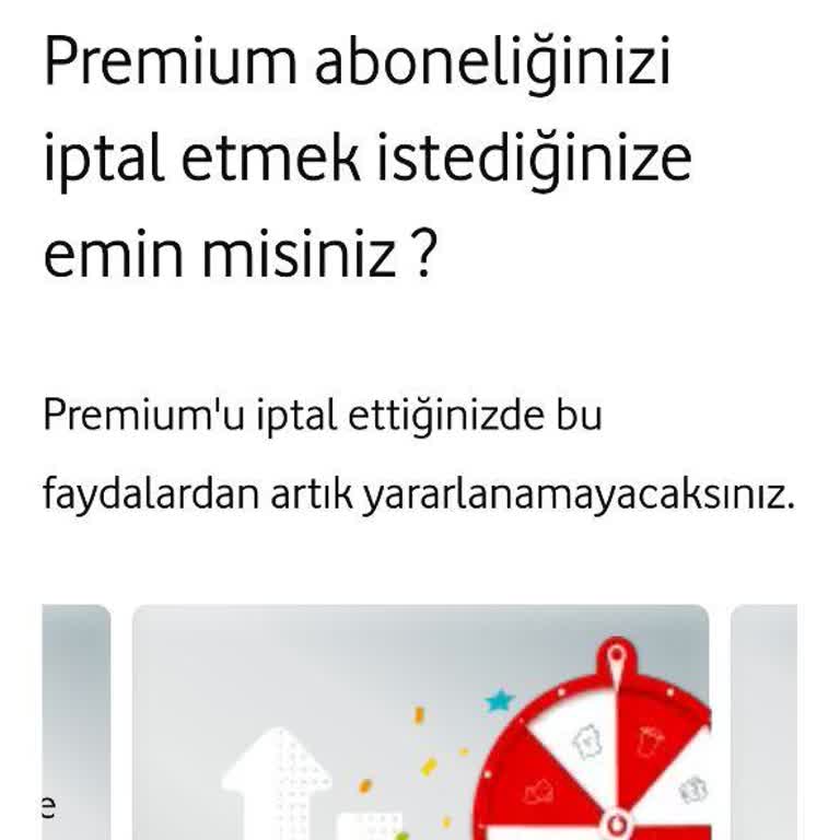 Vodafone Premium İptal Edilemiyor