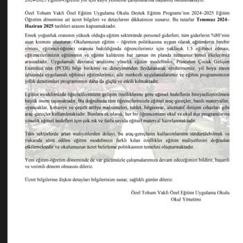 Tohum Otizm Vakfı Hakkında Fahiş Fiyat