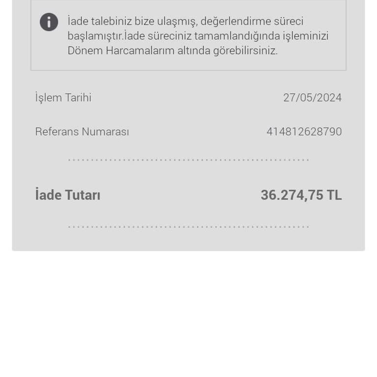 Garanti BBVA İptal İade Yatmadı