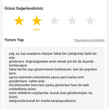 Trendyol Yanıltıcı Tartı Verileri Ve Kötü Satıcı Deneyimi