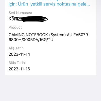 KVK Asus Servis Özensiz Bakım