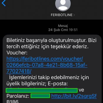 Feribotlines Ücreti Ödendi Konfirme Oluştu Fakat Ortada Bilet Yok