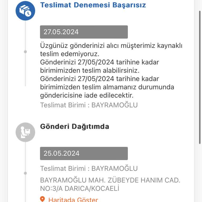 MNG Kargo Kocaeli Bayramoğlu Şubesi Kargo Teslim Edilmemesi