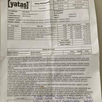 Enza Home Enza'dan Yırtık, Ton Farkı, Ezik Ve Eksik Mobilya