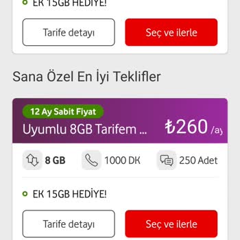 Vodafone Tarife Değişiliği Farklı Fiyat Uygulaması