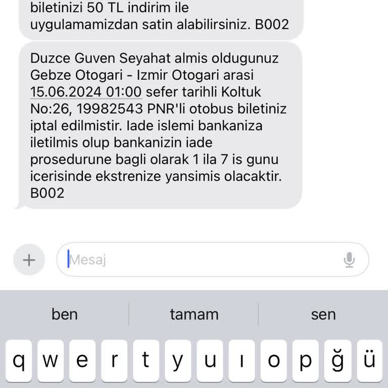 Obilet Uygulamasında İptal Edilen Bilet Mağduriyeti