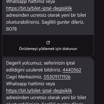 Kamil Koç Seferi İptali İle İlgili Yanıltıcı SMS İle Paramıza El Koydu
