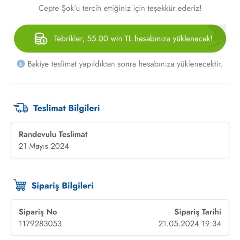 Şok Marketler Geri Ödemesi Yapılmayan Win Puan Uygulaması.