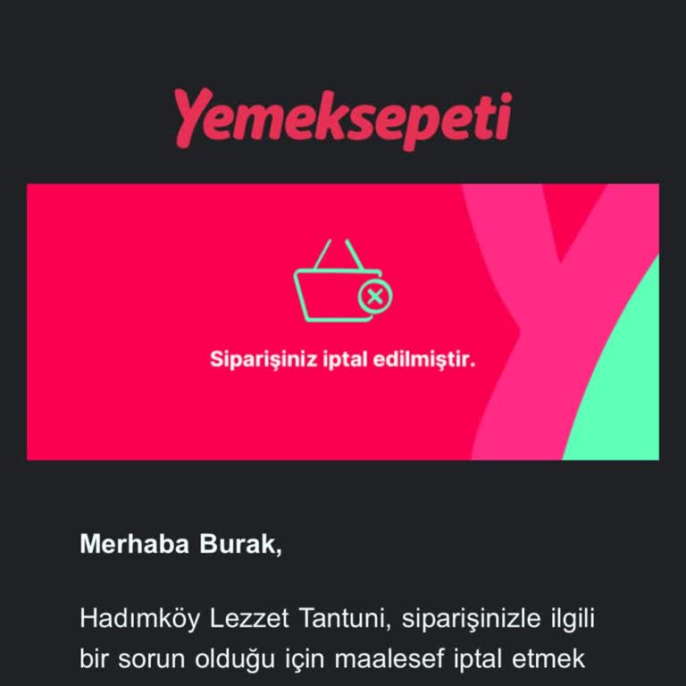 Yemeksepeti'nin 16 Gündür Ücret İade Yapmaması.