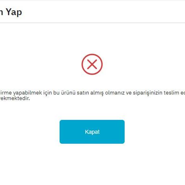 Epttavm Ürün Yorumu Yazmama İzin Vermiyor!
