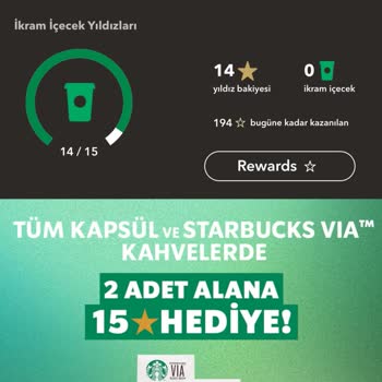 Starbucks Kampanyaya Katıldığım Halde Yıldızlarımı Yüklemiyor