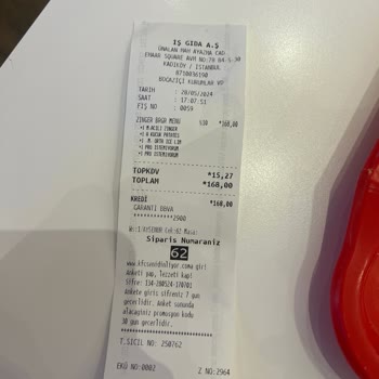 KFC Gelen Ürün Görselle Farklı