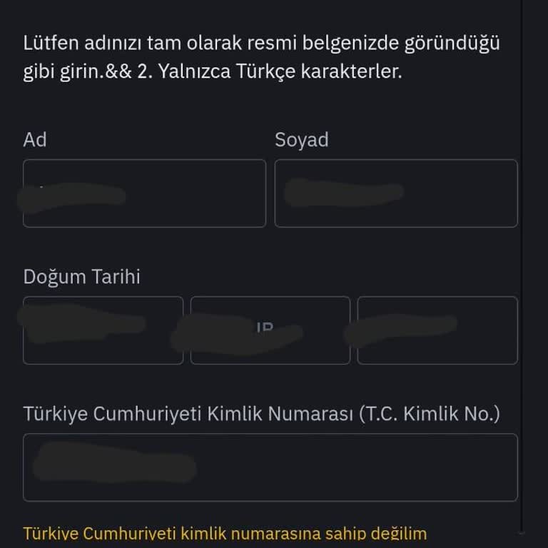 Binance Kimlik Doğrulama Yapamıyorum