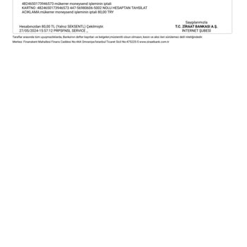 Ziraat Bankası Mükerrer Moneysend Adı Altında Hesabımdan Para Çekildi